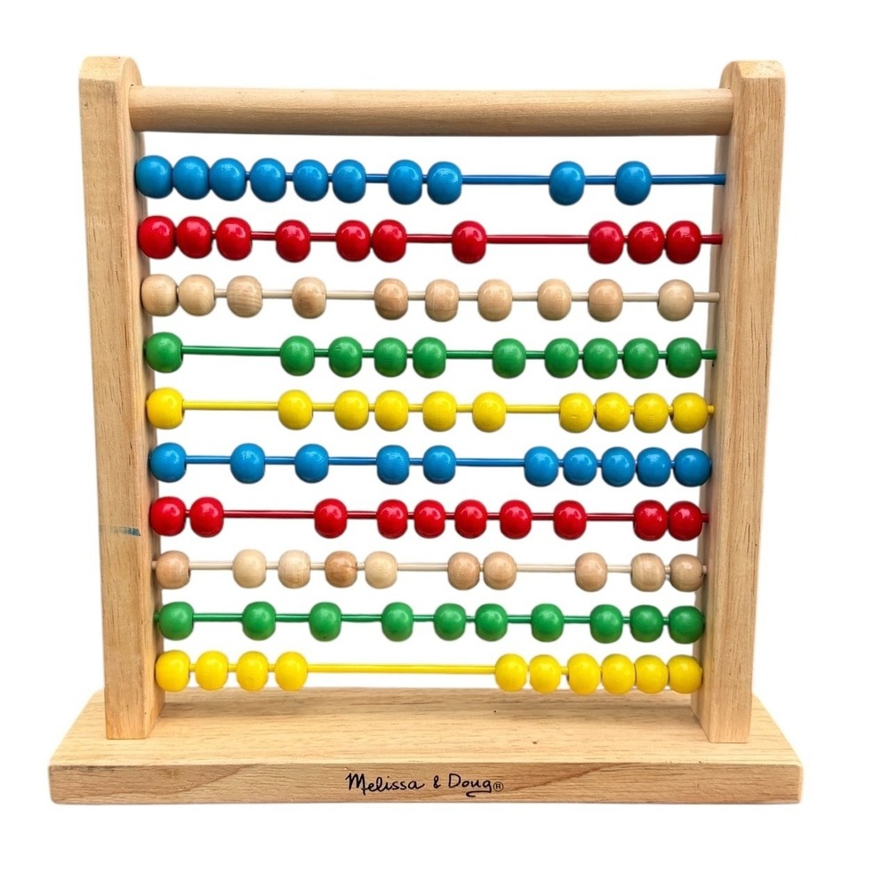 Melissa & Doug Classic Wooden Abacus‎ Counting Toy Primary Colors 493